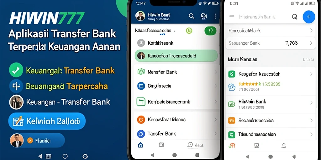 Tampilan antarmuka HIWIN777 yang menarik dan fungsional untuk transfer bank.