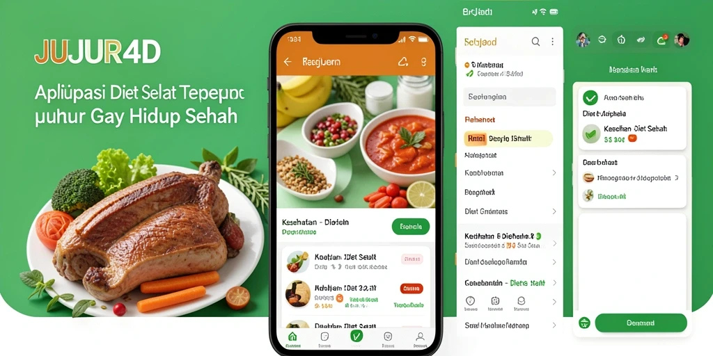 Tampilan antarmuka JUJUR4D yang ramah pengguna untuk Diet Sehat.