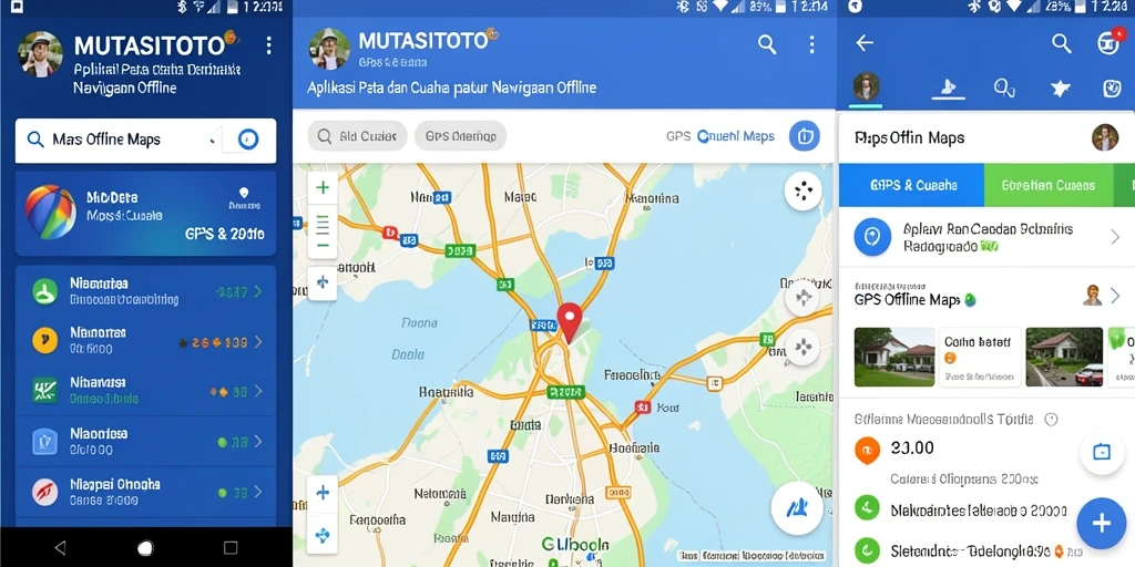 Tampilan utama aplikasi MUTASITOTO dengan navigasi GPS yang mudah digunakan.